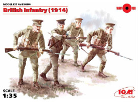 обзорное фото Пехота Британии (1914), (4 фигуры) Фигуры 1/35