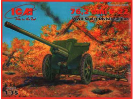 обзорное фото 76,2 мм Ф-22 Советская дивизионная пушка 2 МВ Артиллерия 1/35