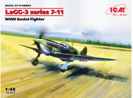 Збірна модель 1/48 Літак ЛаГГ-3 серії 7-11 ICM 48093