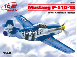 Scale model 1/48 American fighter Mustang P-51D-15 ICM 48151