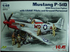 обзорное фото Mustang P-51D with USAAF Pilots and Ground Personnel Літаки 1/48