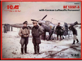обзорное фото Bf 109F-4 with German Luftwaffe Personnel Самолеты 1/48
