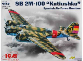 обзорное фото СБ 2М-100 "Катюшка", бомбардувальник ВПС Іспанії Літаки 1/72