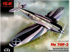 обзорное фото Хейнкель Не 70 F-2, літак-розвідник ВПС Іспанії Літаки 1/72