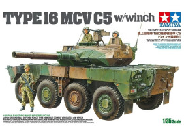 обзорное фото Збірна модель 1/35 Бойова машина Type 16 MCV C5 з лебідкою Tamiya 35383 Бронетехніка 1/35
