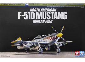 обзорное фото Збірна модель 1/72 Літак Північноамериканський винищувач F-51D Mustang часів Корейської війни Tamiya 60754 Літаки 1/72