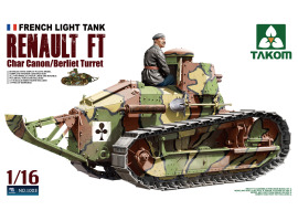 обзорное фото French Light Tank Renault FT char canon/Berliet turret and resin figure Бронетехника 1/16