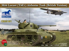 обзорное фото Збірна модель 1/35 Танк M22 Locust (T9E1) Airborne Tank (British Version) Bronco 35161 Бронетехніка 1/35