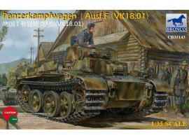 обзорное фото Scale model 1/35 German light tank Pz.Kpfw.I Ausf.F (VK18.01) Bronco 35143 Armored vehicles 1/35