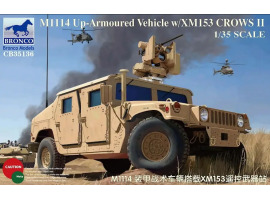 обзорное фото Scale model 1/35 Armored Vehicle HMMWV M1114 Up-Armored w/XM153 CROWS II Bronco 35136 Cars 1/35