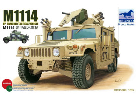 обзорное фото Збірна модель 1/35 тактична броньована машина M1114 Bronco 35080 Автомобілі 1/35