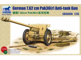 обзорное фото Plastic model of the German anti-tank gun "76.2mm Pak36(r) Anti-Tank Gun" Artillery 1/35