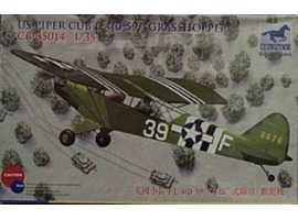 обзорное фото Збірна модель літака Piper Cub L4 Grasshopper Літаки 1/35