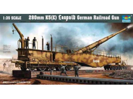 обзорное фото Збірна модель 1/35 Німецька 280 мм залізнична гармата К 5 Leopold Trumpeter 00207 Артилерія 1/35