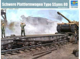 обзорное фото Збірна модель 1/35 Bажка платформа типу Ssyms 80 Trumpeter 00221 Залізниця 1/35