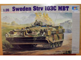 обзорное фото Збірна модель 1/35 Шведський танк Strv 103C МТВ Trumpeter 00310 Бронетехніка 1/35