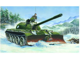 обзорное фото Збірна модель 1/35 танка T-55 з відвалом BTU-55 Trumpeter 00313 Бронетехніка 1/35