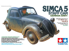 обзорное фото Збірна модель 1/35 автомобіль німецької армії Simca 5 Staff Tamiya 35321 Автомобілі 1/35