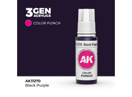 обзорное фото Акрилова фарба BLACK PURPLE – COLOR PUNCH / ЧОРНО-ФІОЛЕТОВИЙ AK-interactive AK11270 Standart Color