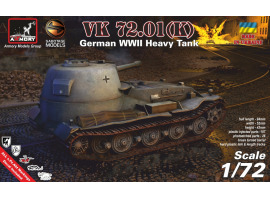 обзорное фото Збірна модель 1/72 Німецький прототип важкого танка VK 72.01(K) Armory Models Group 72202 Бронетехніка 1/72