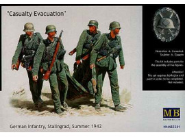 обзорное фото Эвакуация раненых немецкой пехоты, 1942 г. Фигуры 1/35