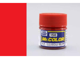 обзорное фото Super Italian Red gloss, Mr. Color solvent-based paint 10 ml. / Італійський червоний глянсовий Нітрофарби