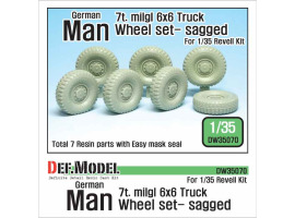 обзорное фото German Man 7t. milgl 6x6 Truck Sagged Wheel set  Resin wheels