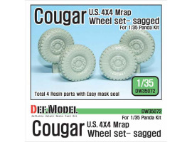 обзорное фото  U.S. Cougar 4X4 Mrap Sagged Wheel set  Смоляные колёса