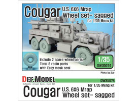 обзорное фото U.S Cougar 6x6 MRAP Sagged Wheel set  Resin wheels