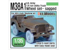 обзорное фото US M38A1 4X4 truck Sagged Wheel set  Смоляные колёса