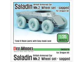 обзорное фото British Saladin MK.II Sagged Wheel set  Смоляные колёса