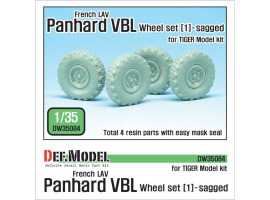 обзорное фото French Panhard VBL Sagged Wheel set (1) Resin wheels