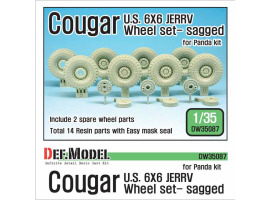 обзорное фото US Cougar 6X6 JERRV Sagged Wheel set - 2 Spare wheel  Смоляные колёса