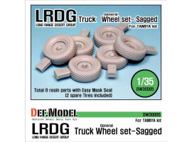 обзорное фото WW2 U.K LRDG Truck Wheel set  Смоляные колёса