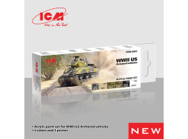 Set of acrylic paints for US armored vehicles ICM 3062