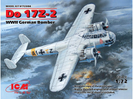 Сборная модель 1/72 Бомбардировщик Дорнье Do 17Z-2 ICM 72304