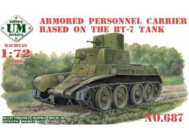 обзорное фото Armored personnel carrier based on the BT-7 tank Бронетехника 1/72
