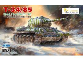 обзорное фото Сборная модель 1/72 Танк Т-34/85 образец 1944 г., завод № 183 Vespid Models VS720030 Бронетехника 1/72