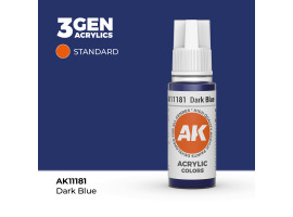 обзорное фото Акриловая краска DARK BLUE STANDARD - ТЕМНО СИНИЙ / INK АК-интерактив AK11181 Standart Color