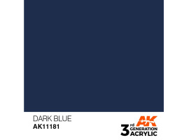 обзорное фото Акрилова фарба DARK BLUE STANDARD - ТЕМНО СИНІЙ / INK АК-Interactive AK11181 Standart Color