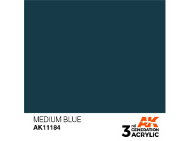 Акриловая краска MEDIUM BLUE STANDARD - УМЕРЕННЫЙ СИНИЙ / INK АК-интерактив AK11184