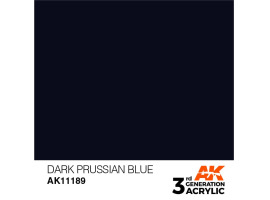обзорное фото Акриловая краска DARK PRUSSIAN BLUE STANDARD - ПРУССКИЙ ТЕМНО-СИНИЙ / INK АК-интерактив AK11189 Standart Color
