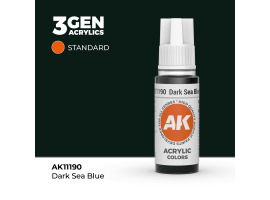 обзорное фото Акриловая краска DARK SEA BLUE STANDARD - МОРСКОЙ ТЕМНО-СИНИЙ / INK АК-интерактив AK11190 Standart Color