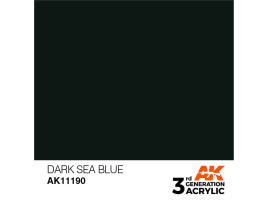 обзорное фото Акриловая краска DARK SEA BLUE STANDARD - МОРСКОЙ ТЕМНО-СИНИЙ / INK АК-интерактив AK11190 Standart Color