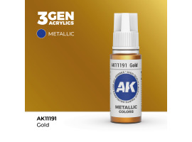 Акрилова фарба GOLD METALLIC - ЗОЛОТИЙ МЕТАЛІК / INK АК-Interactive AK11191