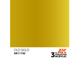 Акриловая краска OLD GOLD METALLIC - СТАРОЕ ЗОЛОТО МЕТАЛЛИК / INK АК-интерактив AK11192