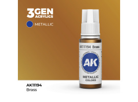 Акрилова фарба BRASS METALLIC - ЛАТУНЬ МЕТАЛІК / INK АК-Interactive AK11194