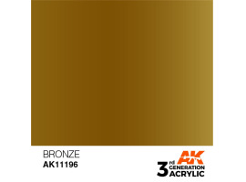 обзорное фото Acrylic paint BRONZE METALLIC / INK АК-Interactive AK11196 Metallics and metallizers