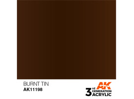 обзорное фото Acrylic paint BURNT TIN METALLIC / INK АК-Interactive AK11198 Metallics and metallizers