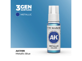 Акрилова фарба METALLIC BLUE METALLIC - БЛАКИТНИЙ МЕТАЛІК / INK АК-Interactive AK11199